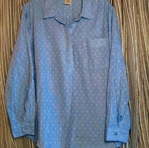 Size 20 XXL 5 Button Blue Faded Glory Pullover
